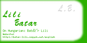 lili batar business card